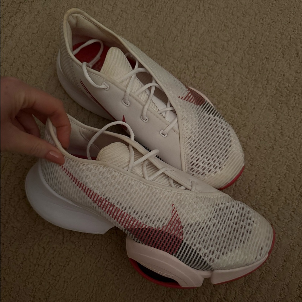 Nike Women's Air Zoom SuperRep White and Pink Athletic Shoes